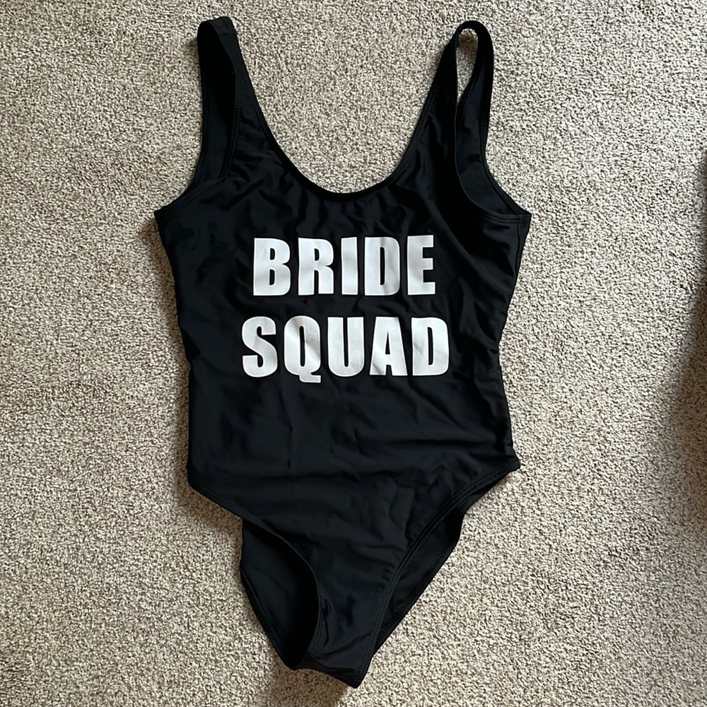 Bride squad bathing suit